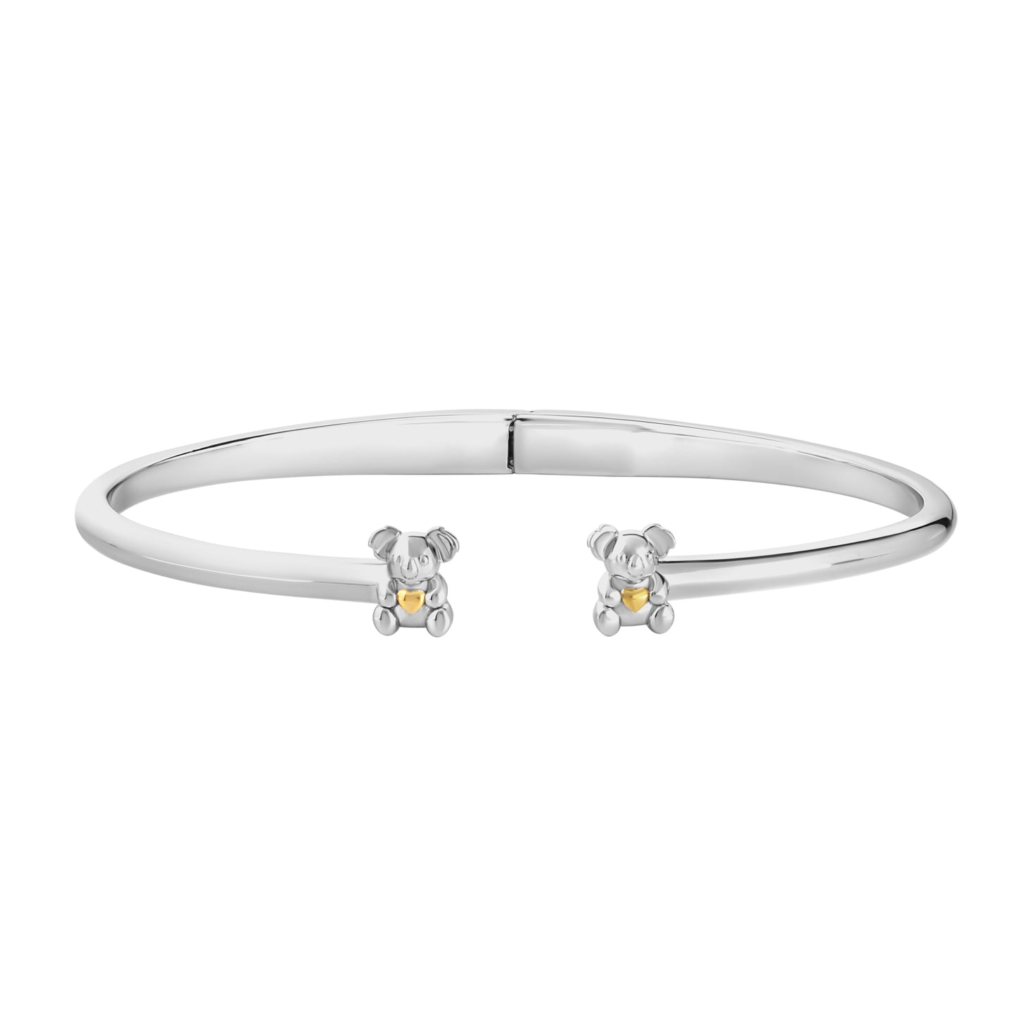 STERLING SILVER & 10K GOLD PLATE KOALA BANGLE