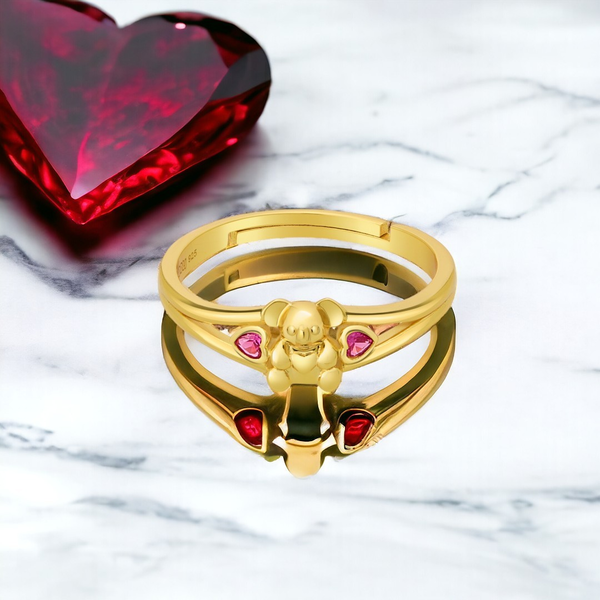 18k Gold Plate with Ruby Stone set Collection