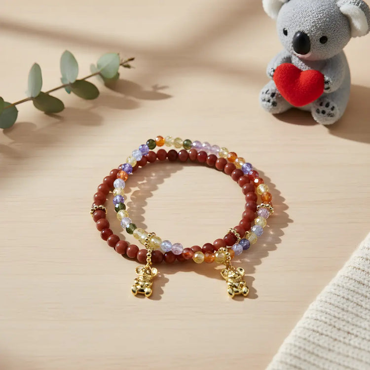 Red Agate & Red Jasper and Multi Color Bracelet.