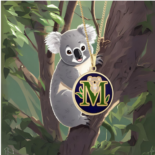 Kuddli Koala Gold Plate Initial Collection