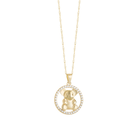 9ct Gold Cubic Zirconia Koala Pendant