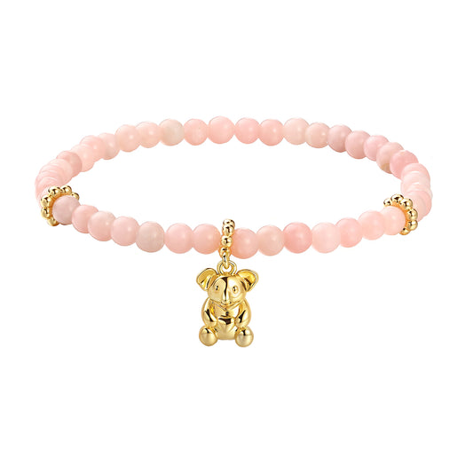 Koala Beads Bracelet - Rose Quartz