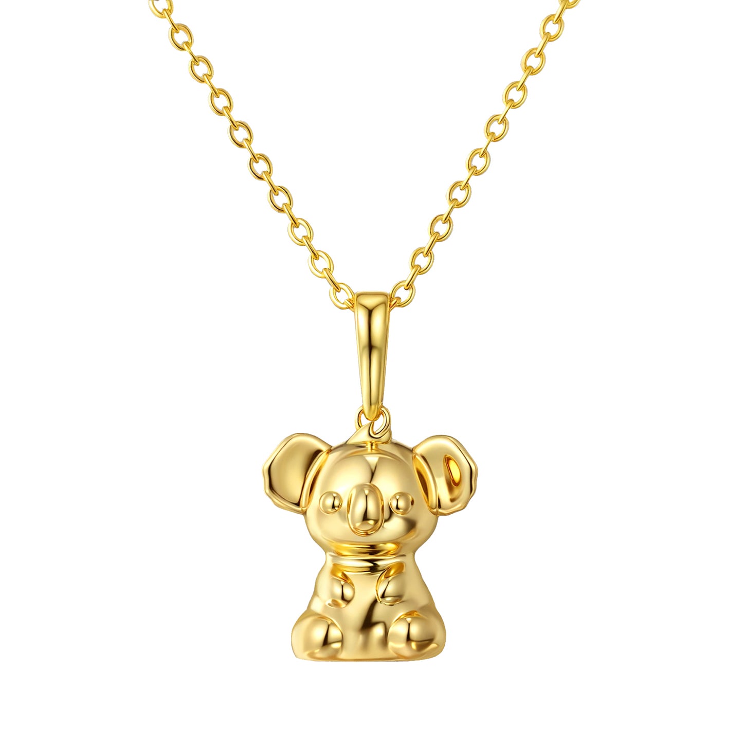 18K GOLD PLATE 3D KOALA PENDANT