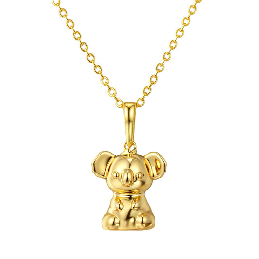 18K GOLD PLATE 3D KOALA PENDANT