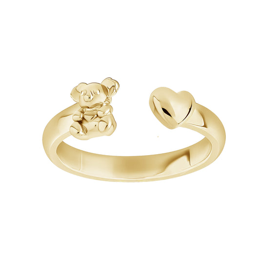 9ct Gold Koala Open Shank Ring