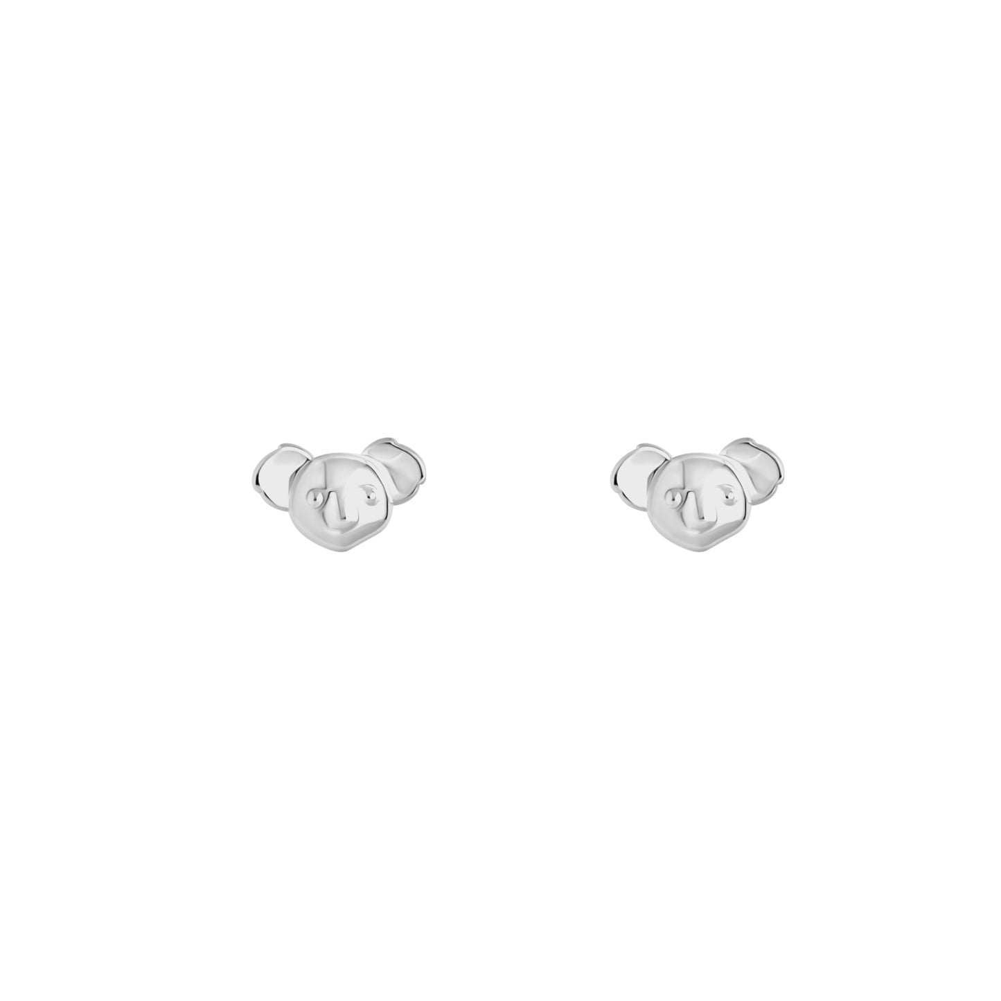 STERLING SILVER SMALL KOALA STUD EARRINGS