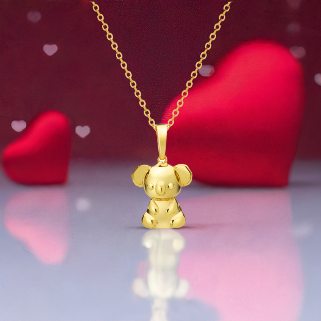 18K GOLD PLATE 3D KOALA PENDANT