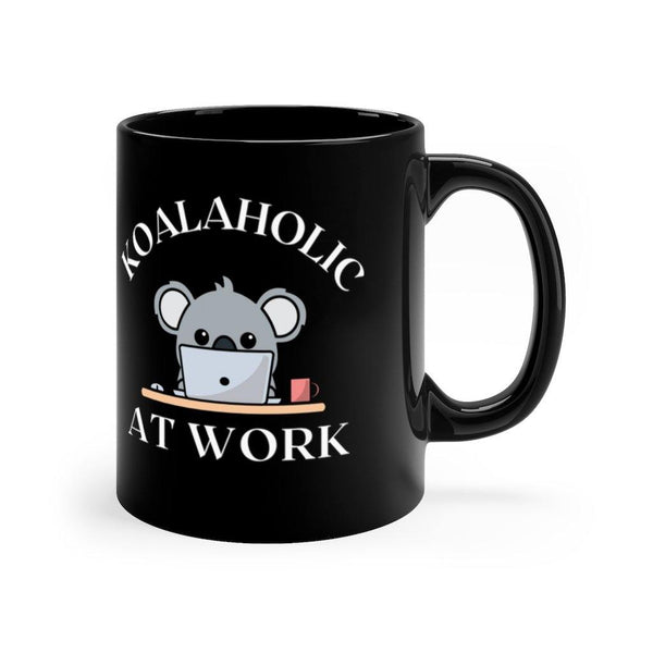Koala-holic at Work Black Mug - Kuddli & Co